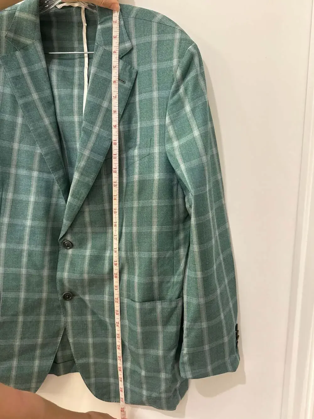 Ermenegildo Zegna Green Windowpane Plaid Sport Coat Blazer